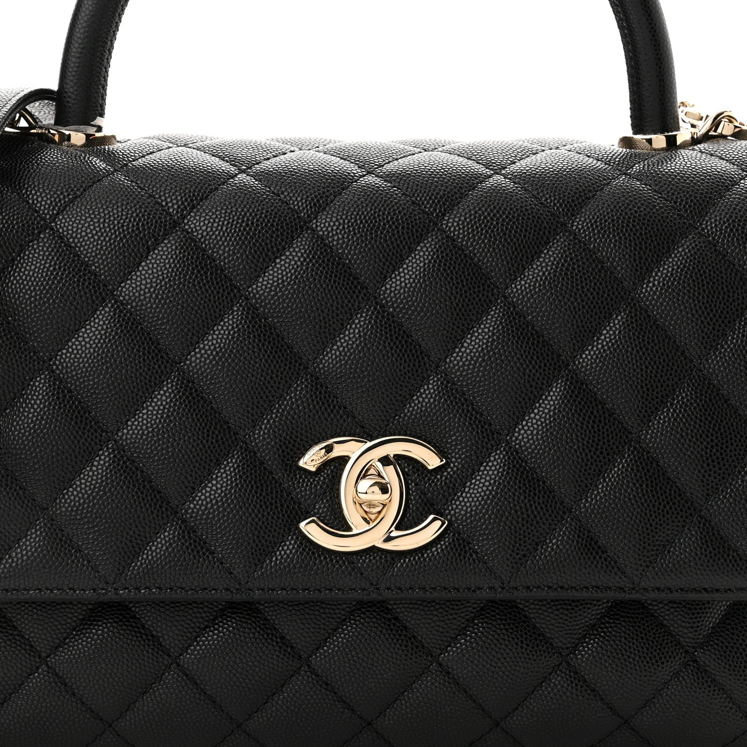 Chanel Caviar Quilted Small Coco Handle Flap Black 4 of 9