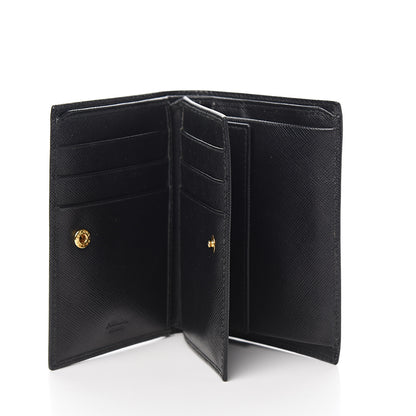 Prada Saffiano Metal Bi-Fold Wallet Black 4 of 6