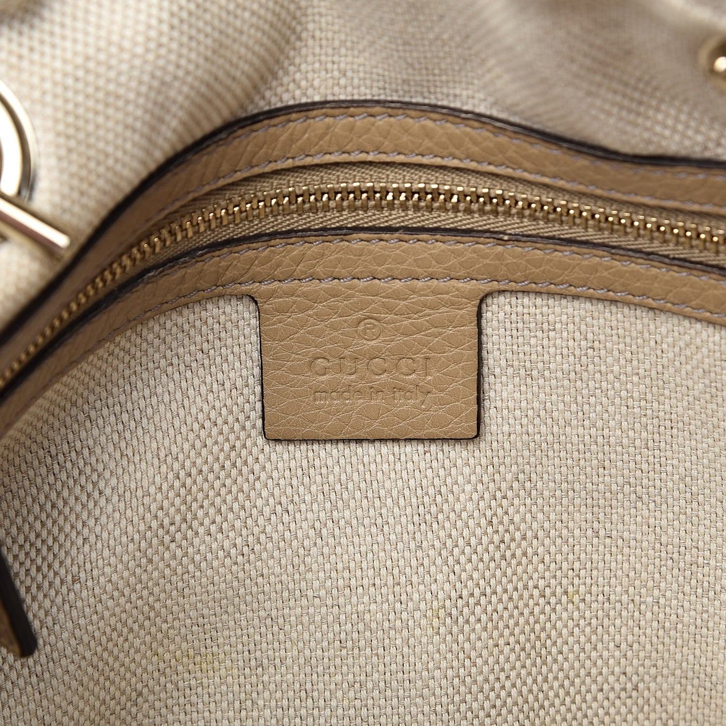Pebbled Calfskin Small Soho Bowler Camelia