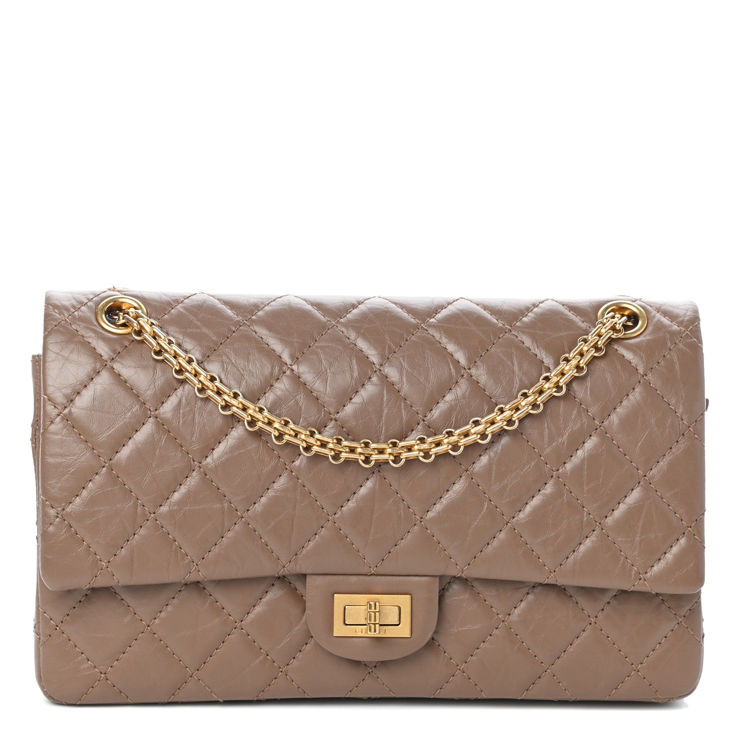 Chanel Aged Calfskin Quilted 2.55 Reissue 226 Flap Beige 1 of 10