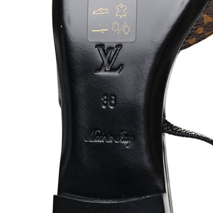 Louis Vuitton Monogram Cherie Slingback Pumps 36 Black 7 of 8