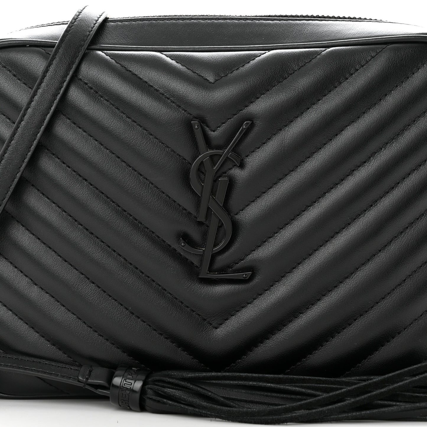 Calfskin Matelasse Monogram Monochrome Lou Camera Bag Black