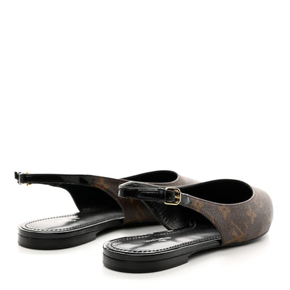 Louis Vuitton Patent Monogram Cherie Slingback Ballerina Flats 39 4 of 10