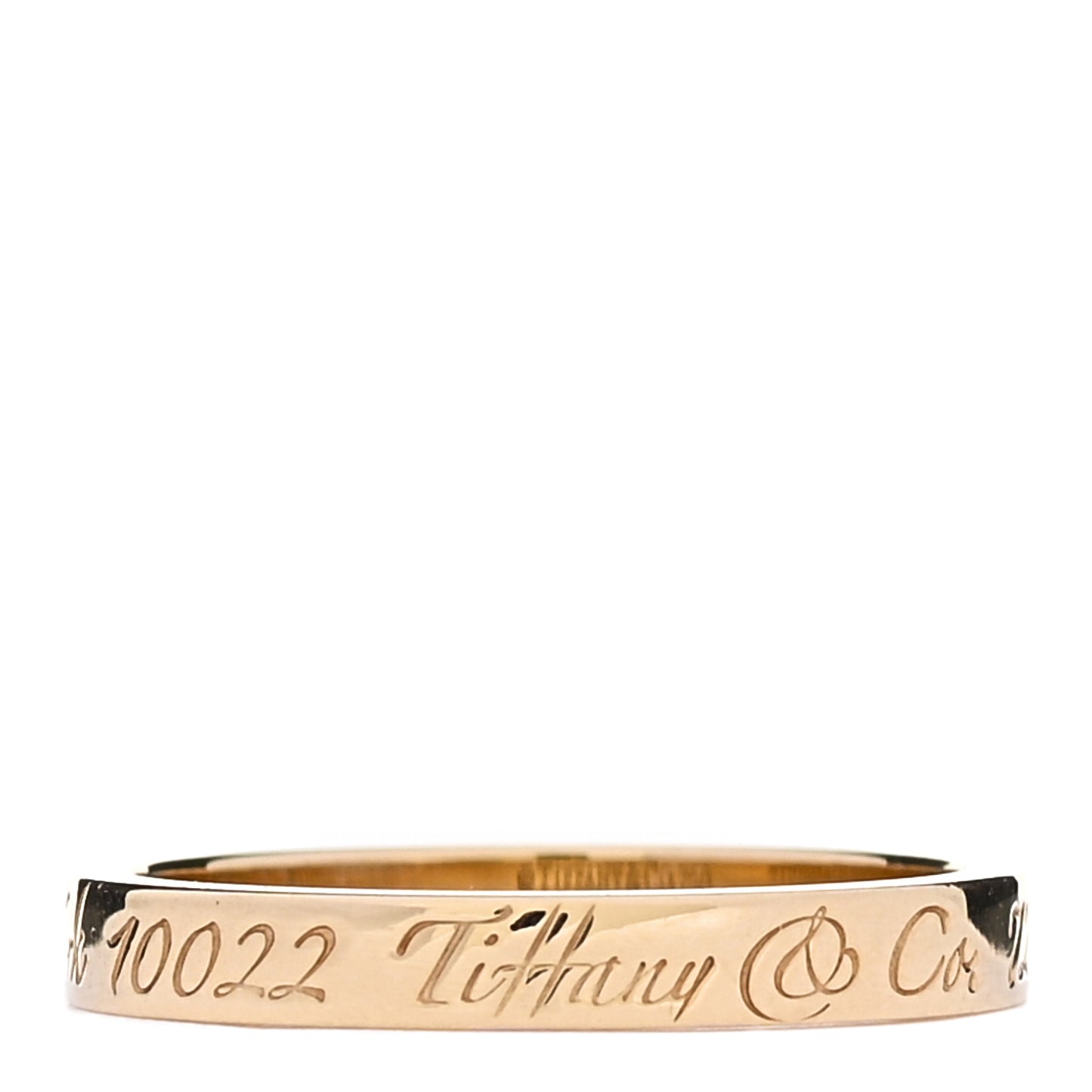 18K Yellow Gold Notes Fifth Avenue New York Ring 54 7