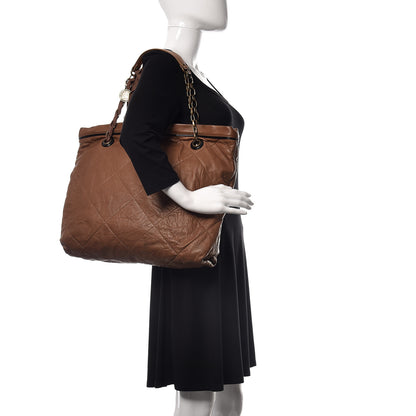 Lanvin Lambskin Quilted Amalia Cabas Tote Camel 2 of 20