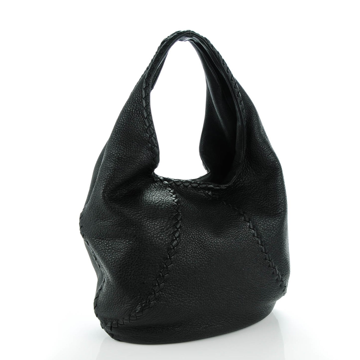 Cervo Deerskin Large Hobo Nero Black