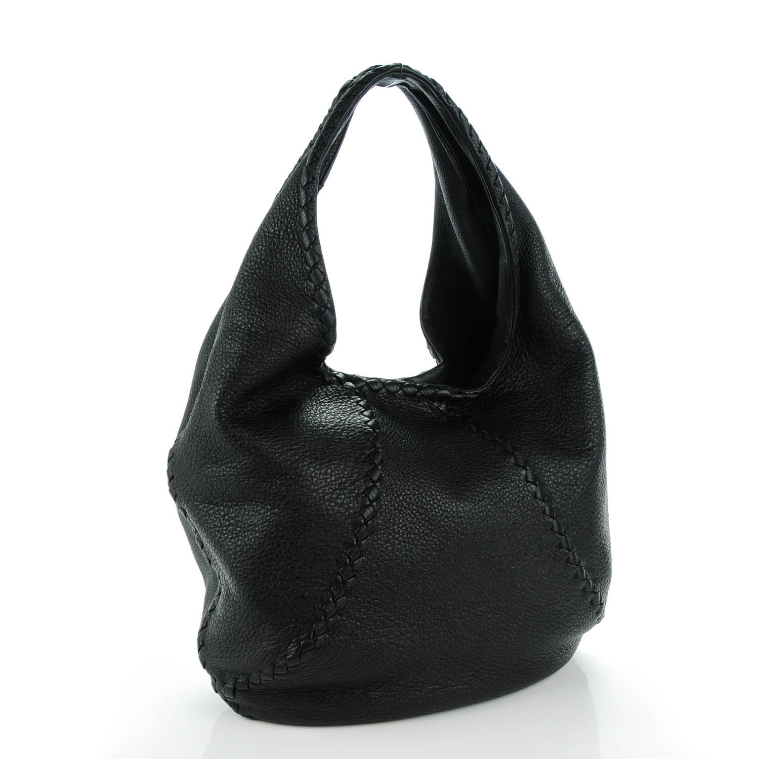 Bottega Veneta Cervo Deerskin Large Hobo Nero Black 3 of 8