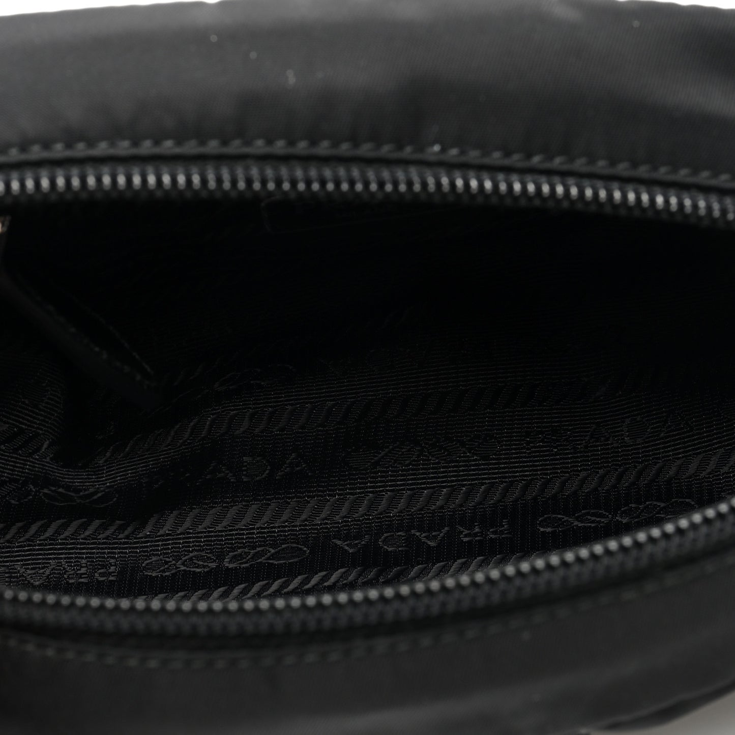 Tessuto Nylon Vela Saffiano Wristlet Black