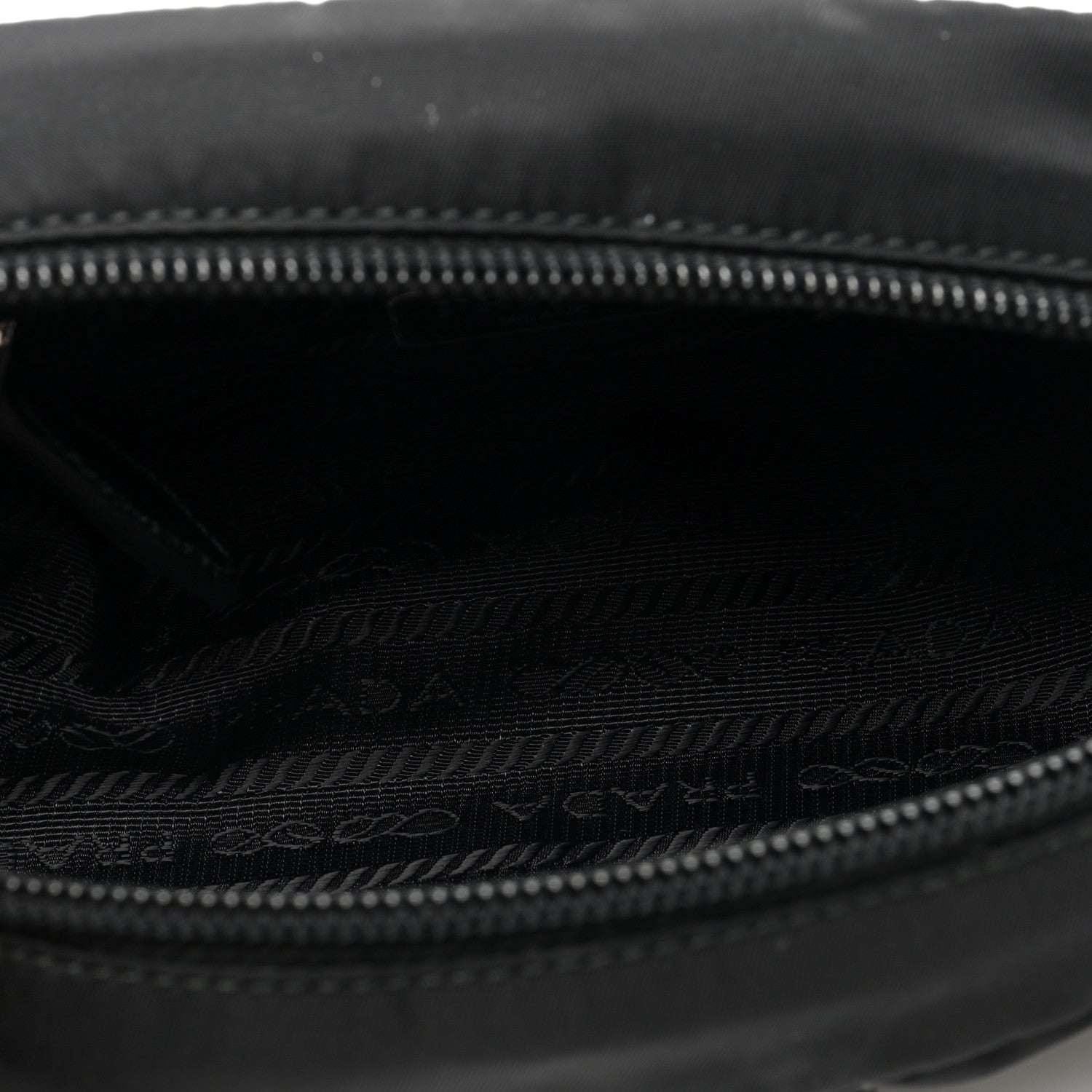 Prada Tessuto Nylon Vela Saffiano Wristlet Black 5 of 6