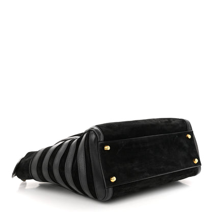 Christian Louboutin Suede Calfskin Farida Bowler Bag Black 4 of 12