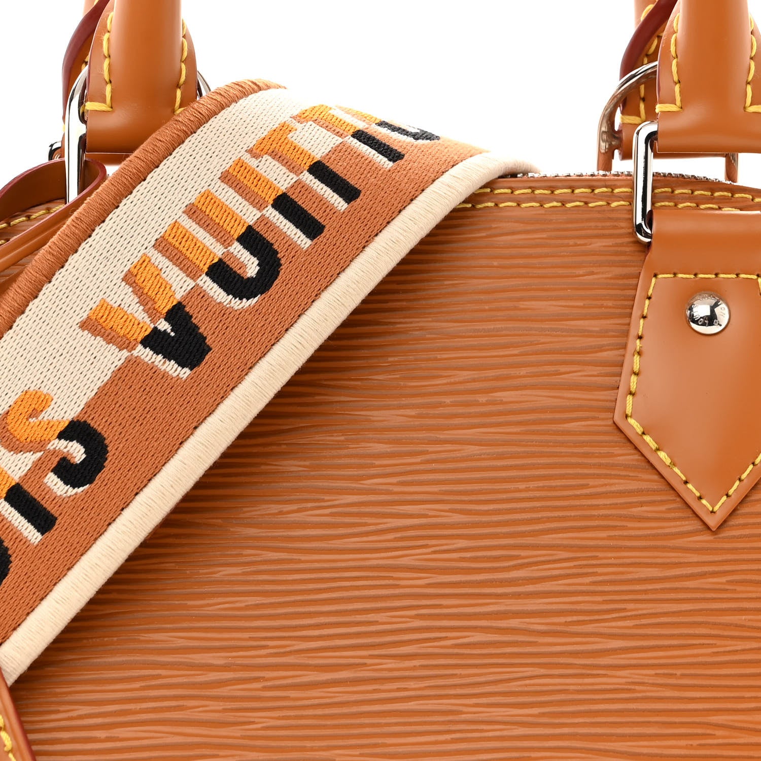 Louis Vuitton Epi Jacquard Alma BB Honey Gold 6 of 10