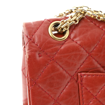 Chanel Aged Calfskin Quilted 2.55 Reissue 226 Flap Red 11 of 13