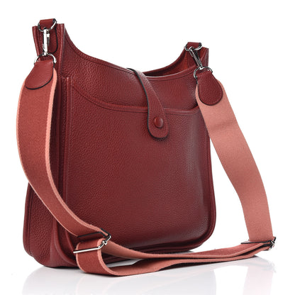 Hermes Taurillon Clemence Amazone Evelyne III Rouge Garance 3 of 9