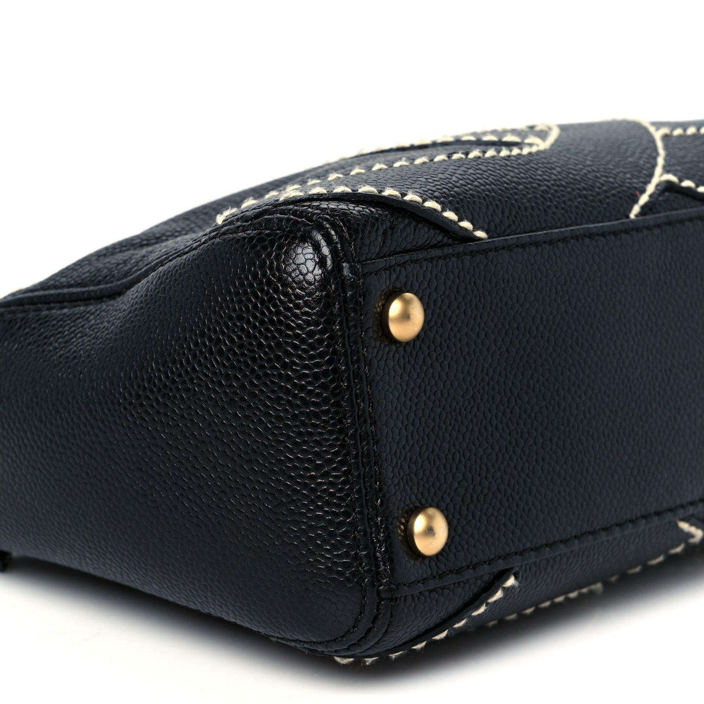 Caviar CC Stitched Small Hobo Black