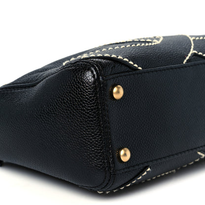 Chanel Caviar CC Stitched Small Hobo Black 9 of 10