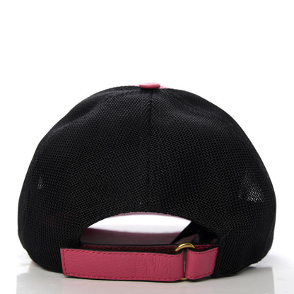 Gucci Cripto Calfskin Logo Baseball Hat L Fuxia Black 4 of 8