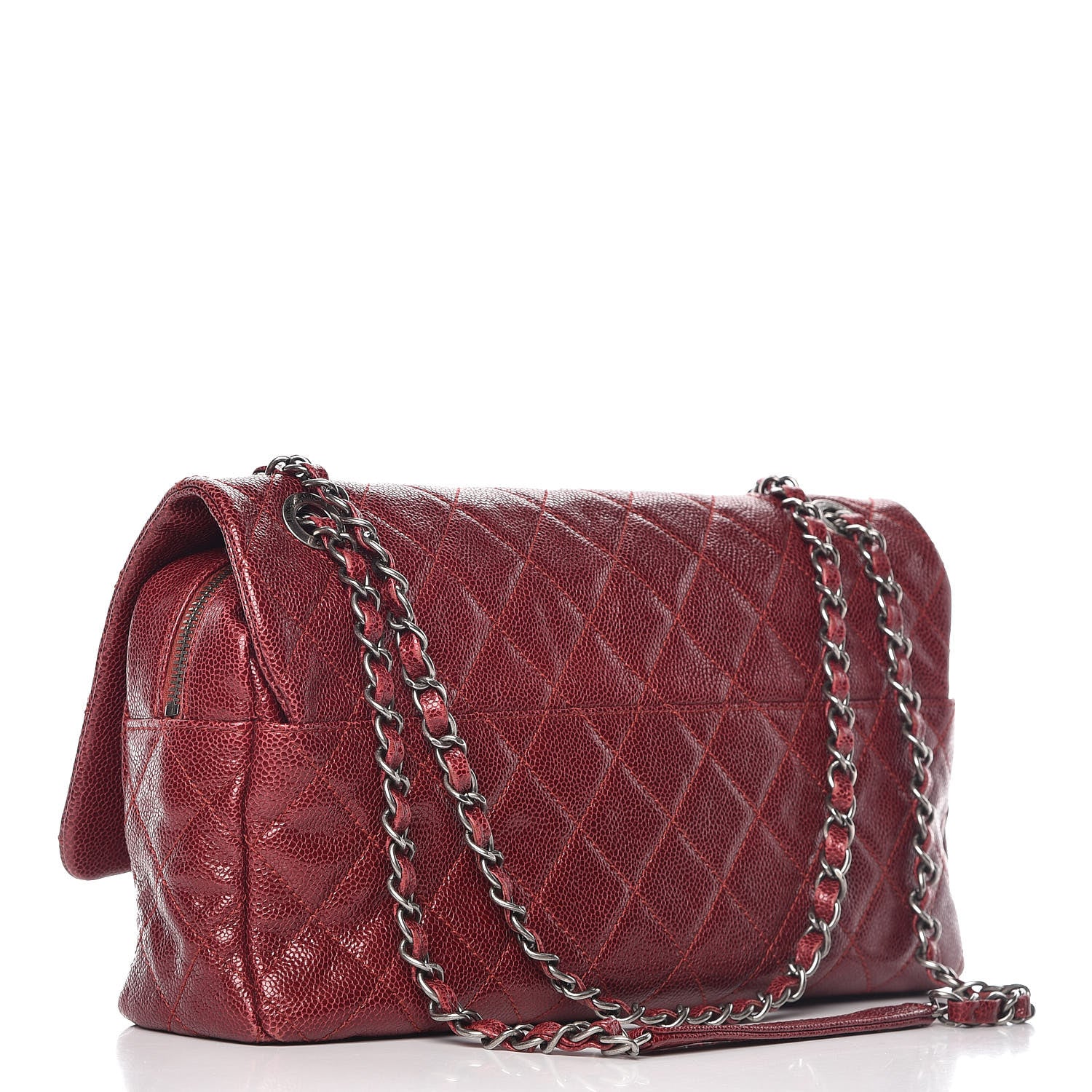 Chanel Iridescent Caviar Quilted Large Chic Flap Red 3 of 12