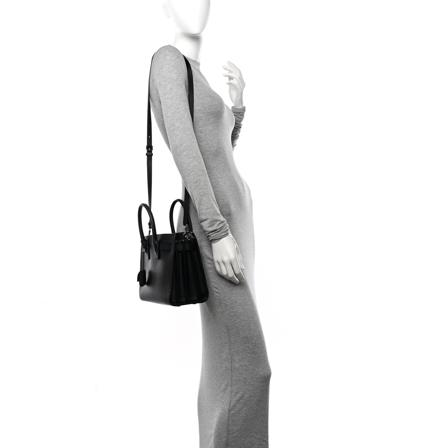 Saint Laurent Grained Calfskin Baby Sac De Jour Black 2 of 11