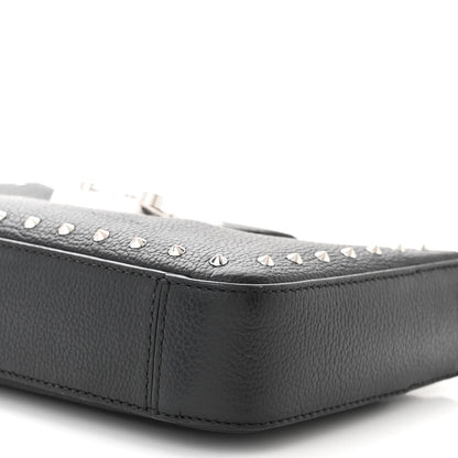 MCM Grained Calfskin Small Kaison Park Avenue Stud Crossbody Bag Black 9 of 11