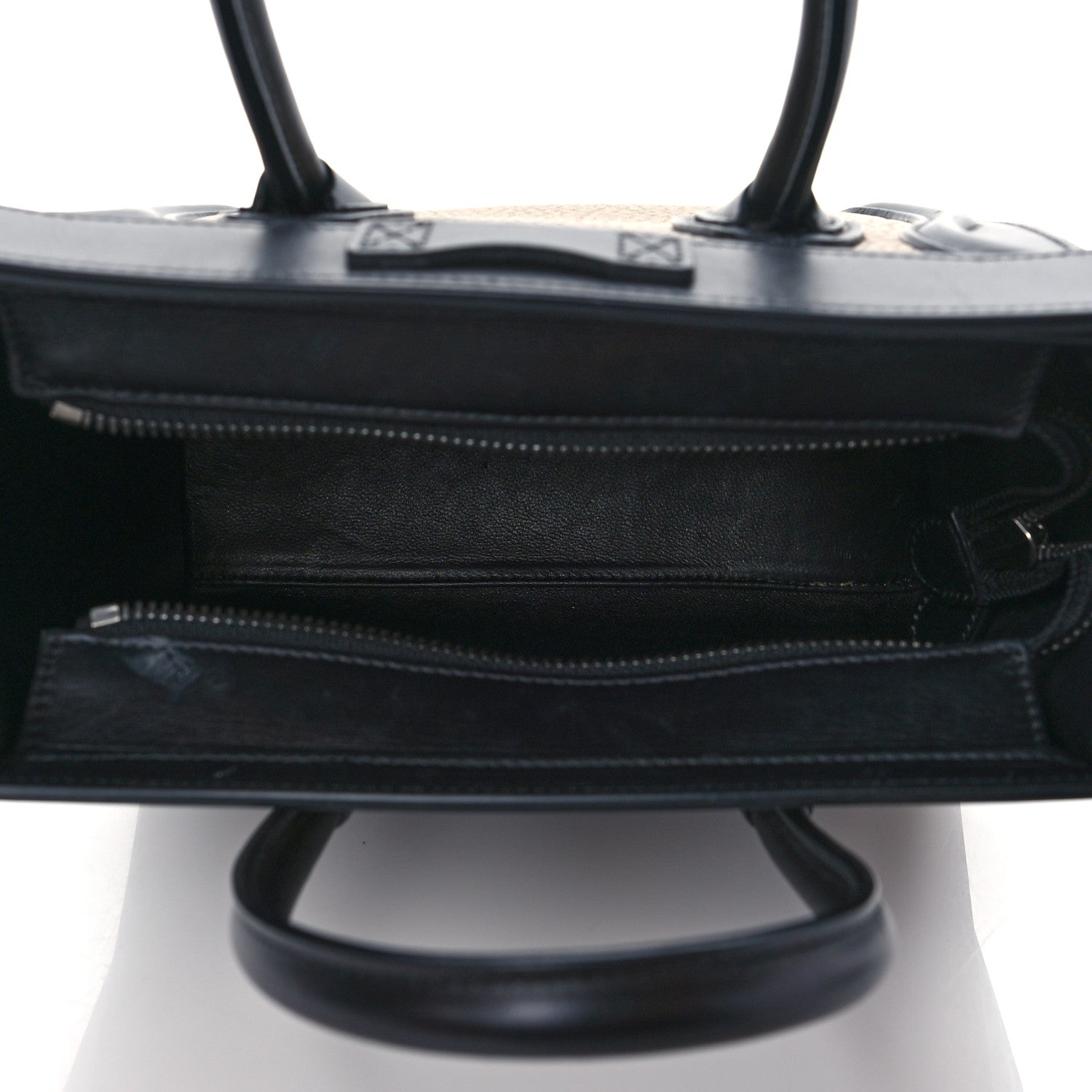 Celine Drummed Calfskin Nano Tri-Color Luggage Antarctic 5 of 11