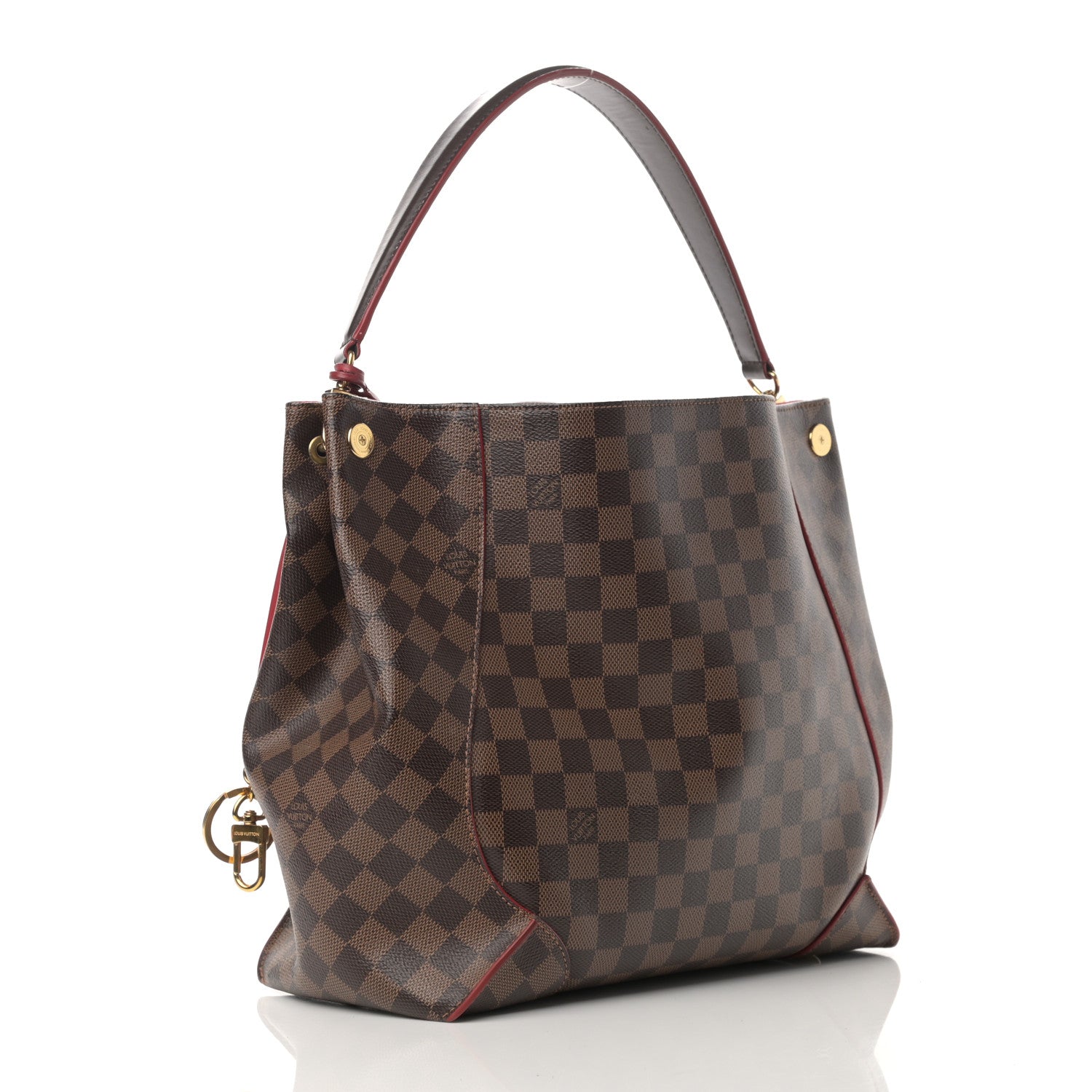 Louis Vuitton Damier Ebene Caissa Hobo Cherry 3 of 18