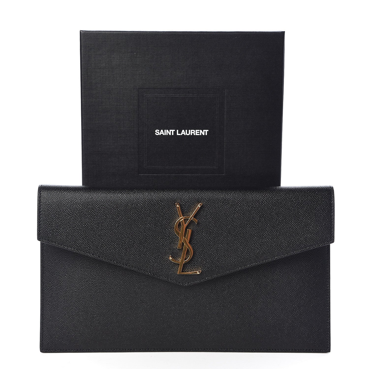 Saint Laurent Grain De Poudre Uptown Pouch Black 7 of 7