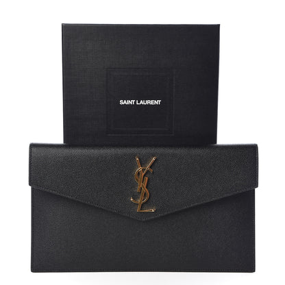 Saint Laurent Grain De Poudre Uptown Pouch Black 7 of 7