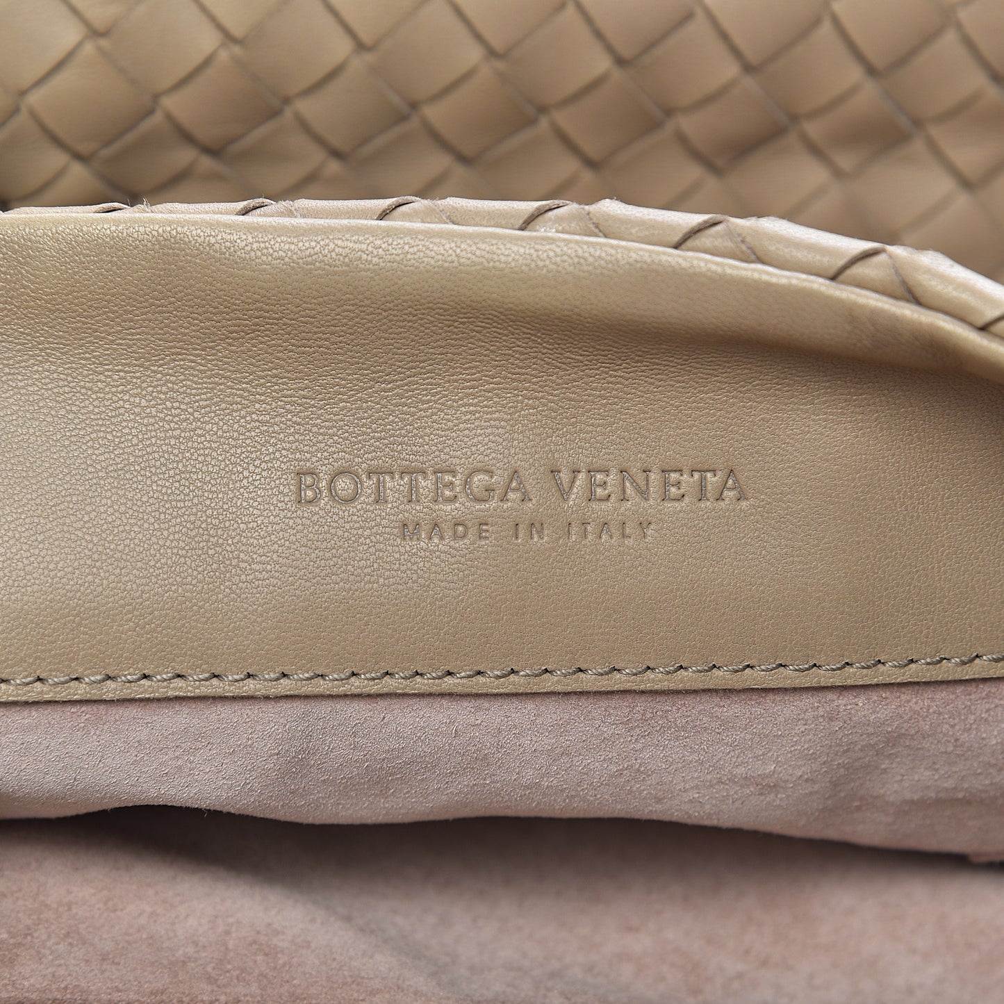 Nappa Intrecciato Flap Shoulder Bag Limo
