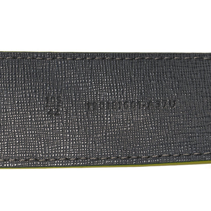 Fendi Vitello Century Elite Enamel FF Buckle Belt 105 42 Black Giallo Fluo 6 of 6