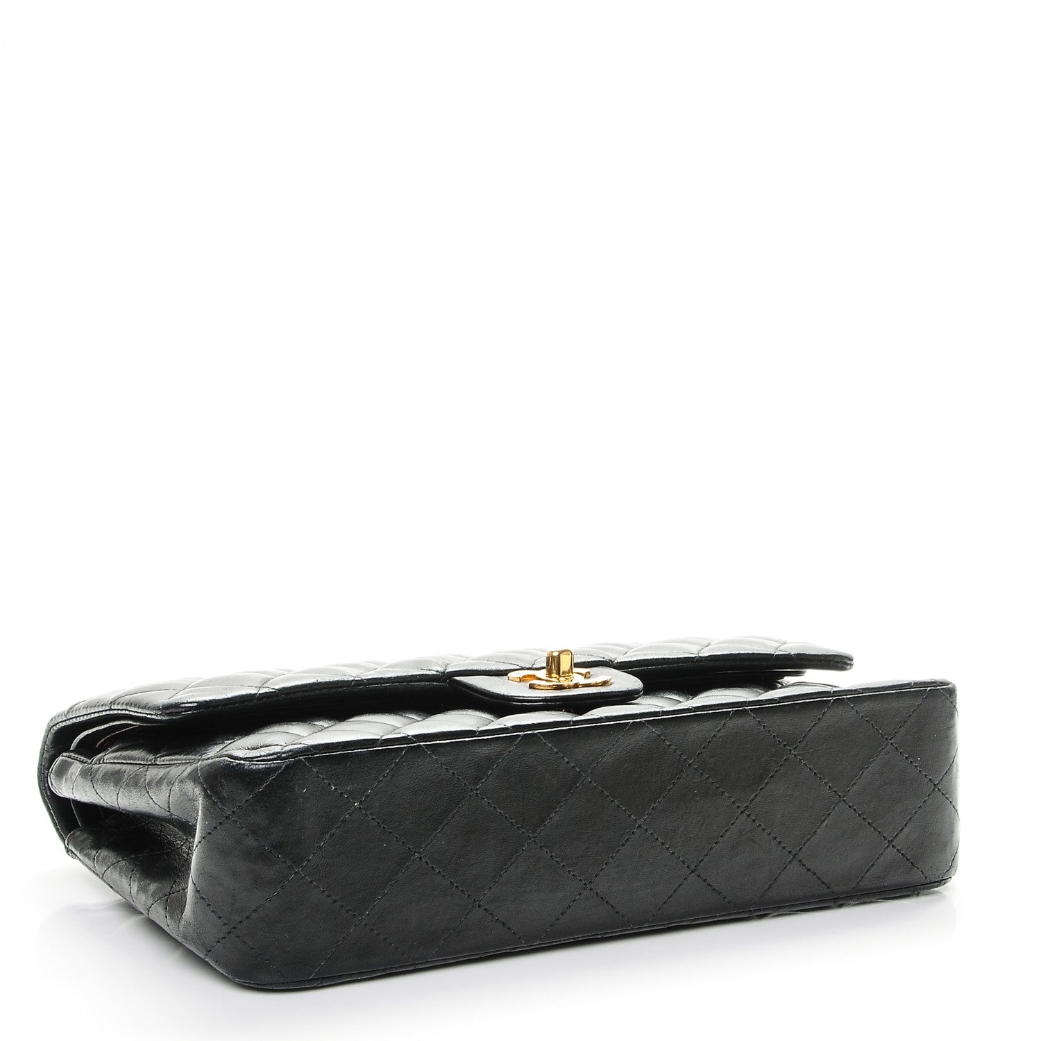 Chanel Lambskin Quilted Medium Double Flap Black 4 of 8