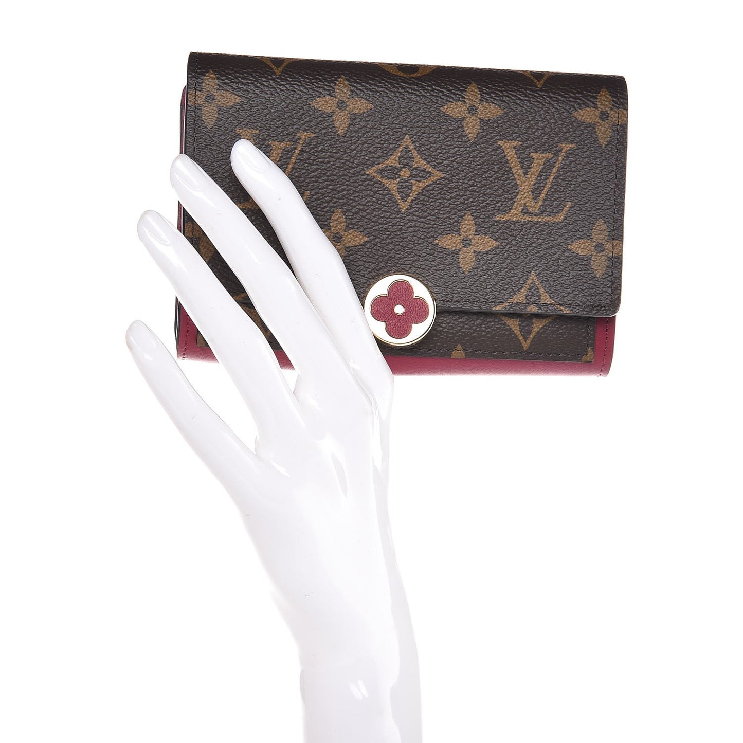 Monogram Flore Compact Wallet Fuchsia