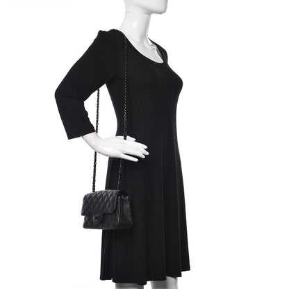 Chanel Crumpled Calfskin Quilted Mini Rectangular Flap So Black 2 of 12