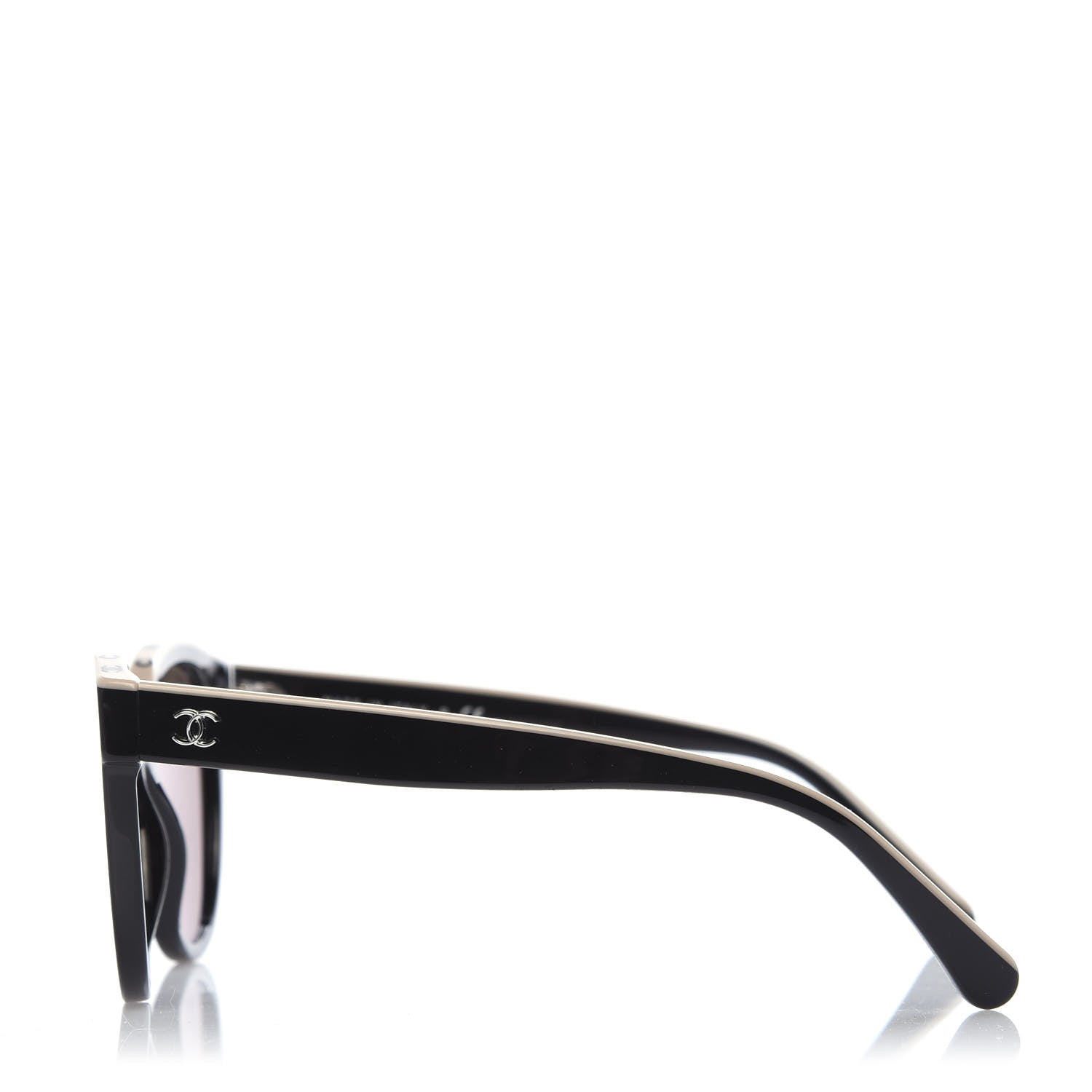 Chanel Acetate CC Butterfly Sunglasses 5414 Black Beige 3 of 9