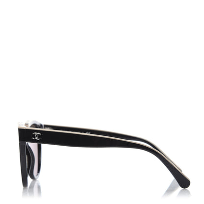 Chanel Acetate CC Butterfly Sunglasses 5414 Black Beige 3 of 9