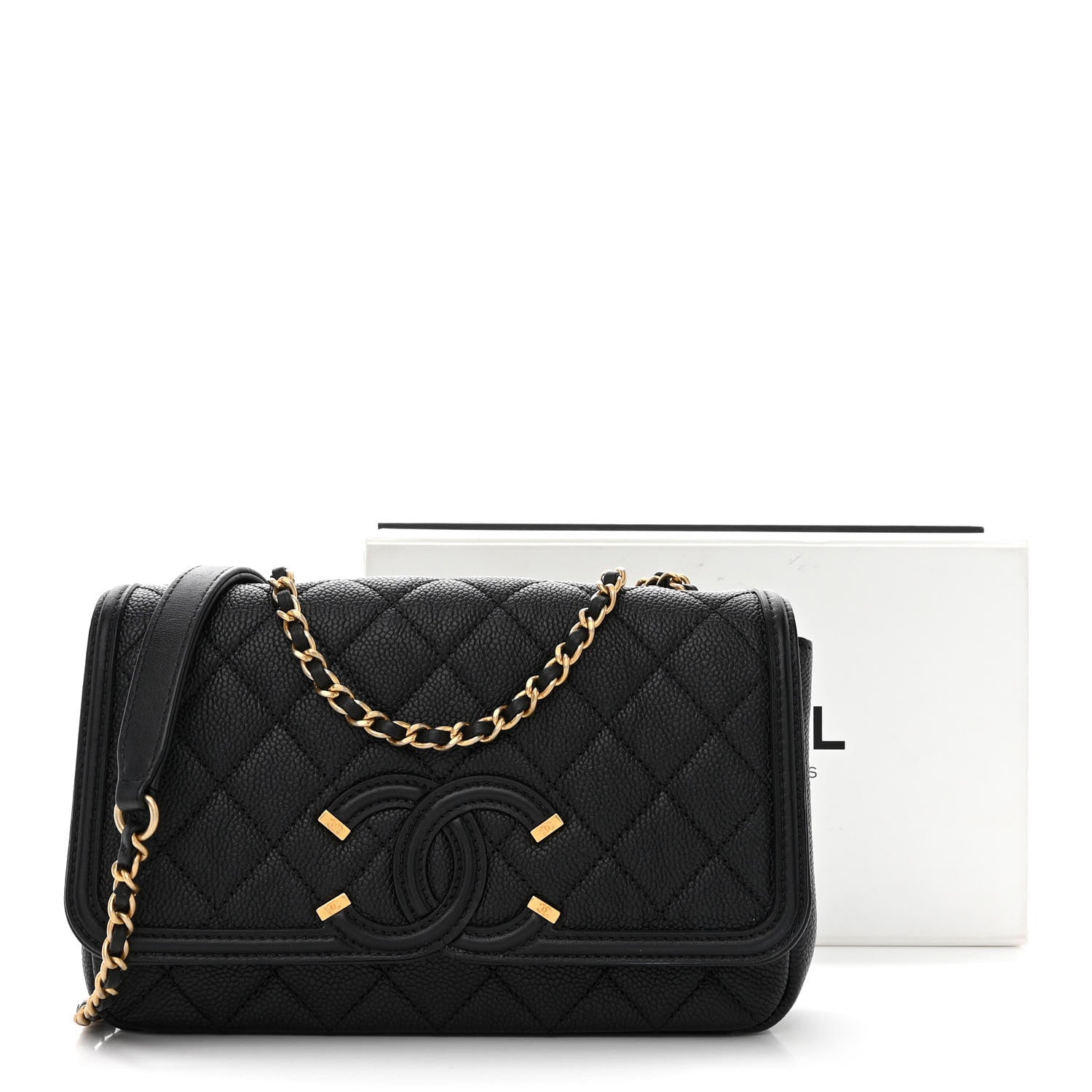 Chanel Caviar Quilted Small CC Filigree Flap Black 13 of 13