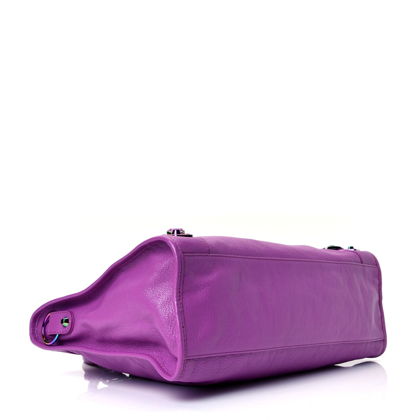 Chevre Iridescent Metallic Edge Hardware City Purple