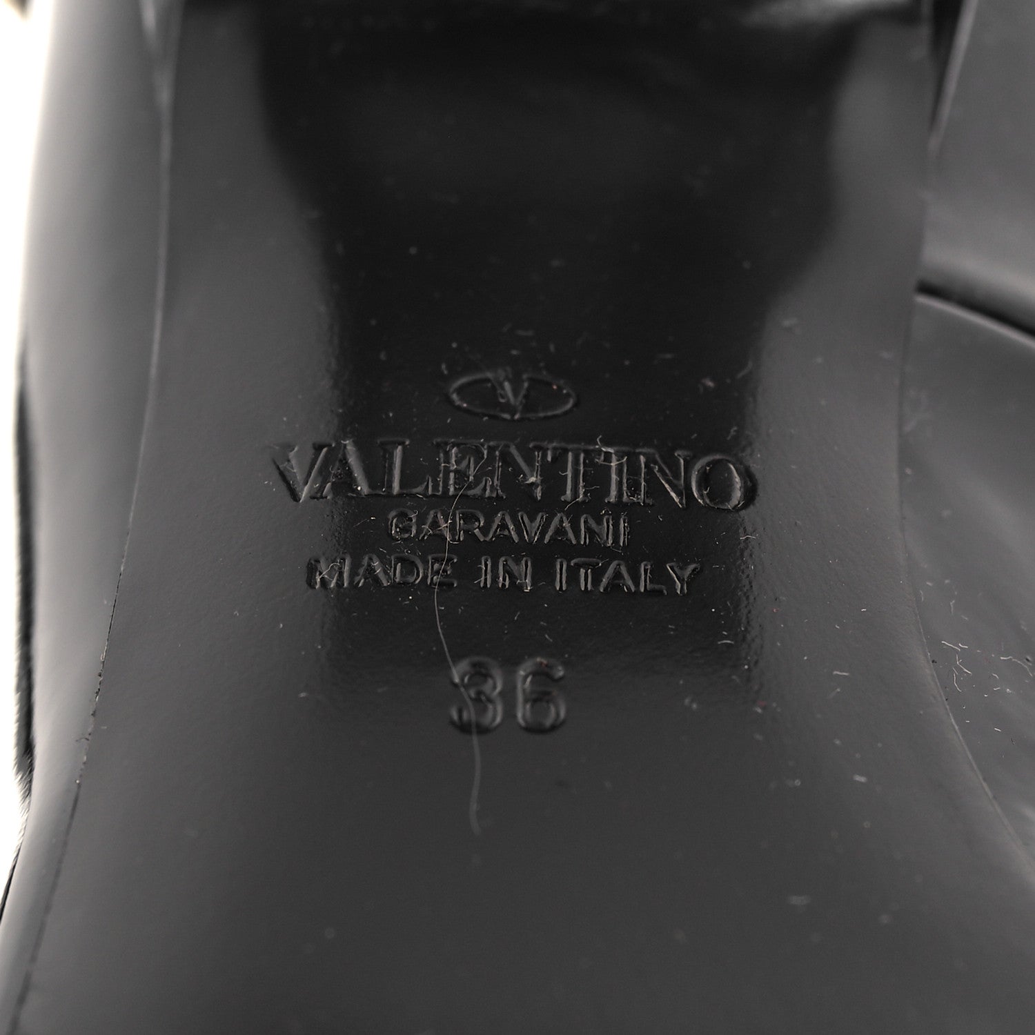Valentino Garavani Patent Rockstud Ankle Strap Mary Jane Pumps 36 Black 7 of 9