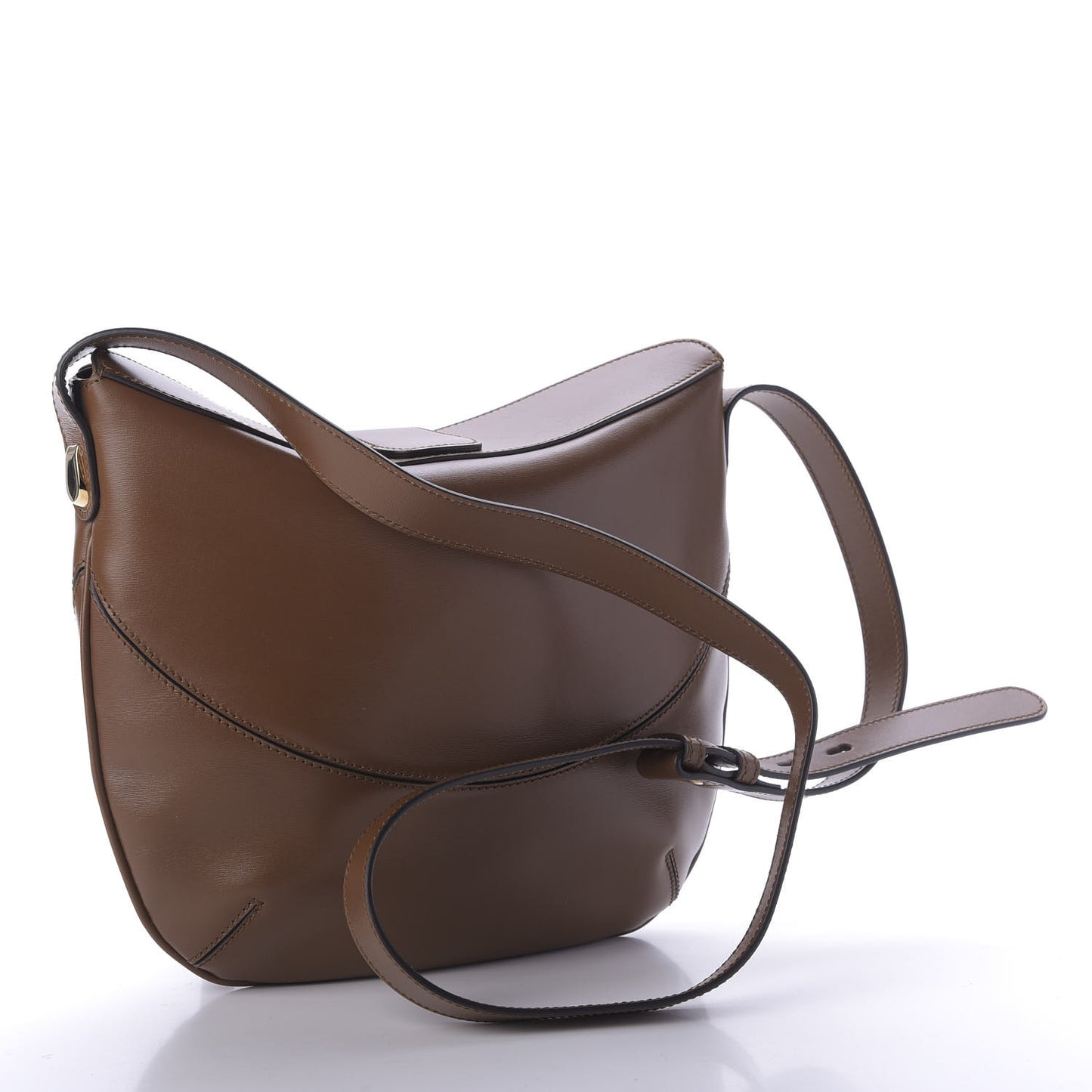 Boarded Plutone Calfskin Medium Arli Shoulder Bag Nocciola