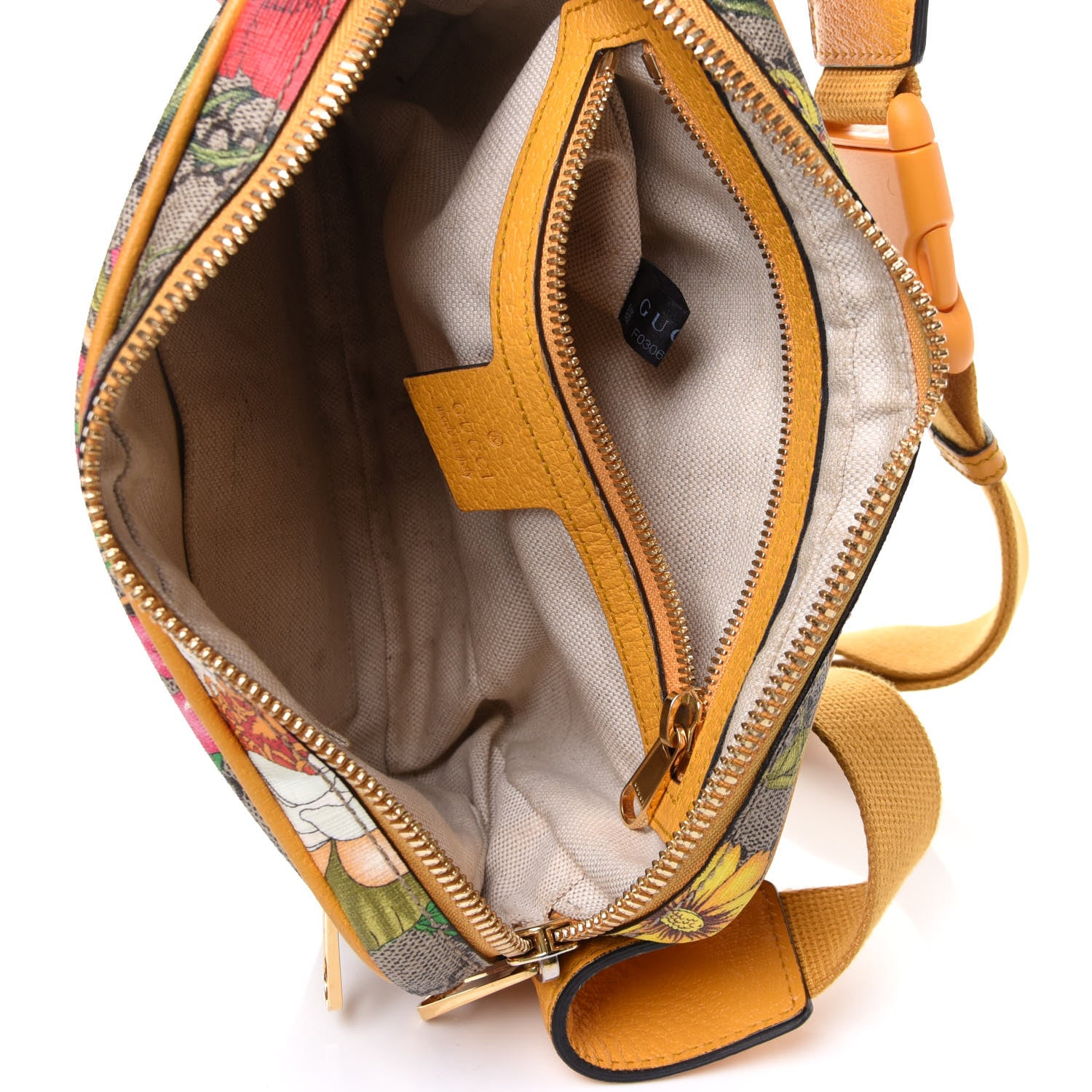 Gucci GG Supreme Monogram Flora Medium Ophidia Belt Bag Beige Multicolor Crop 5 of 13