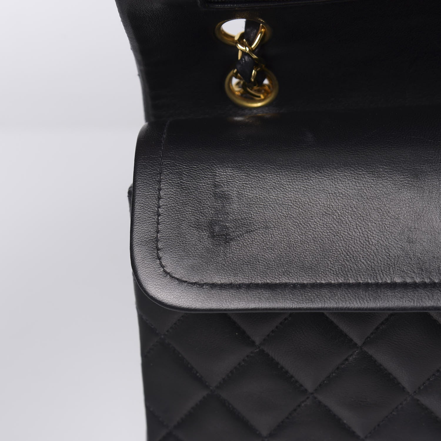 Chanel Lambskin Quilted Medium Double Flap Black 13 of 17