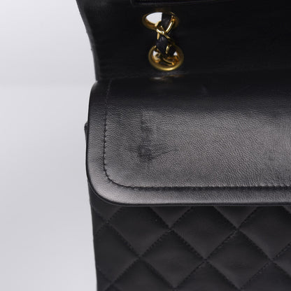 Chanel Lambskin Quilted Medium Double Flap Black 13 of 17