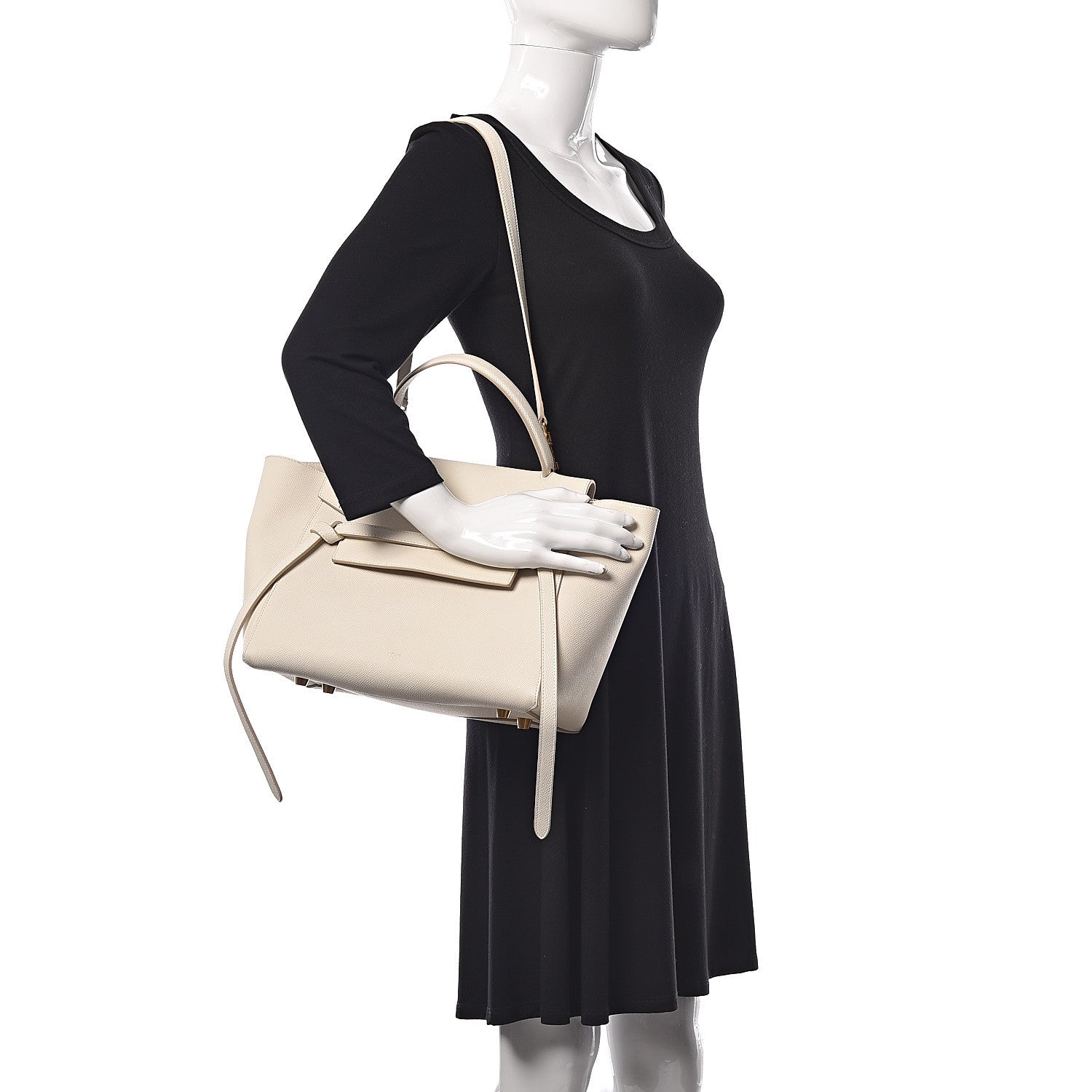 Celine Grained Calfskin Mini Belt Bag White 2 of 10