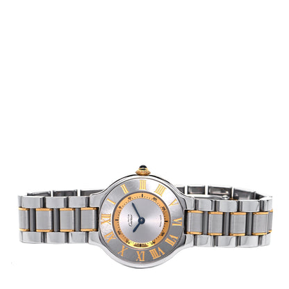 Cartier Stainless Steel 18K Yellow Gold 28mm Must De 21 Quartz Watch 2 of 5