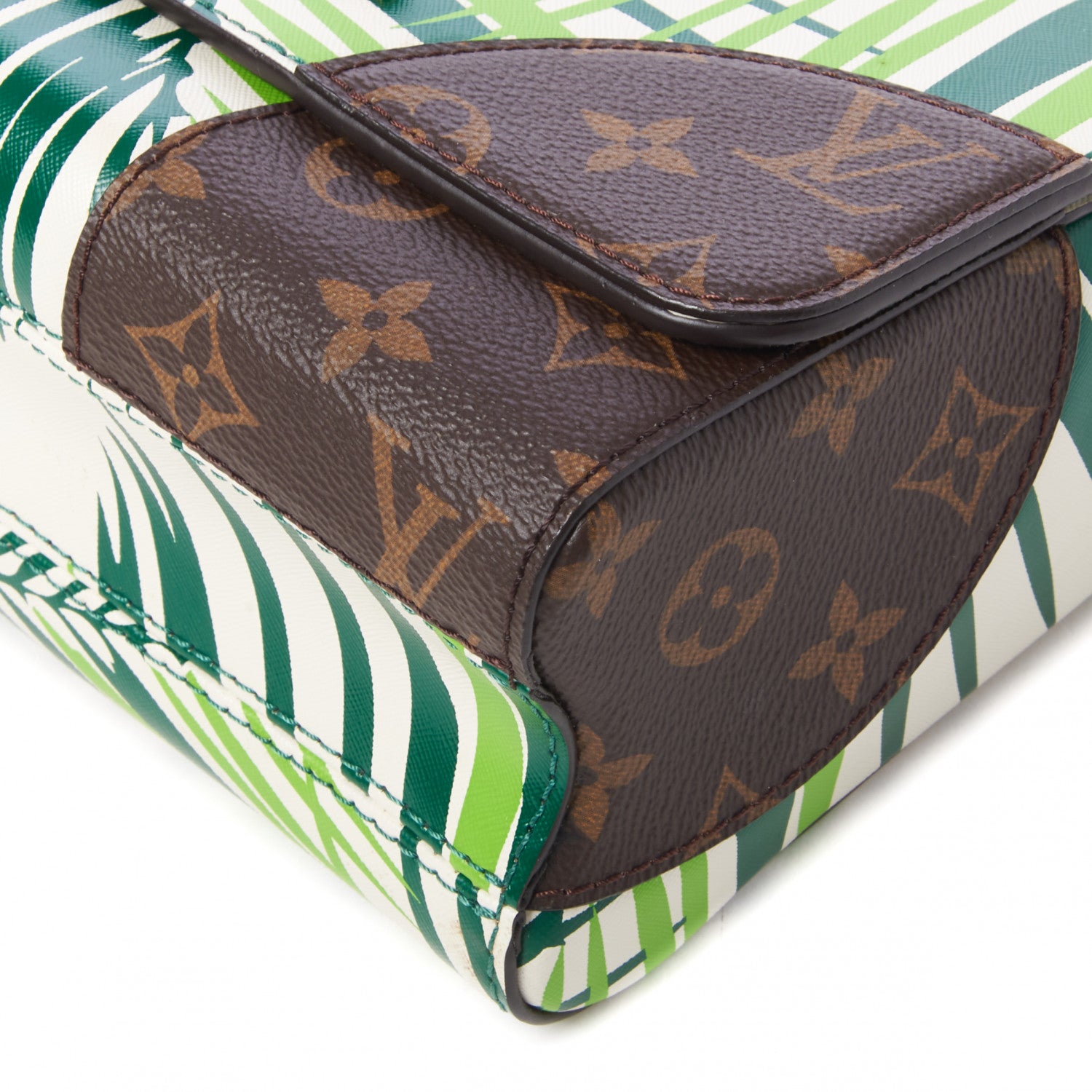 Louis Vuitton Monogram Palm Twist Shoulder Bag MM Vert White 4 of 9
