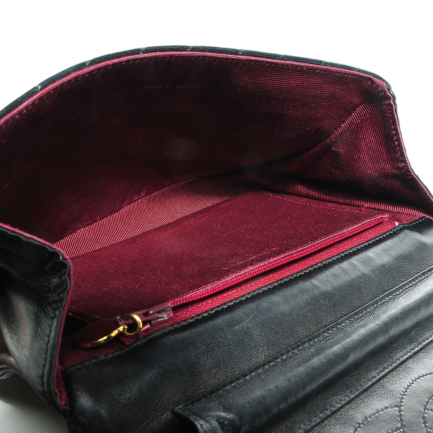 Lambskin Quilted Small Single Flap Black