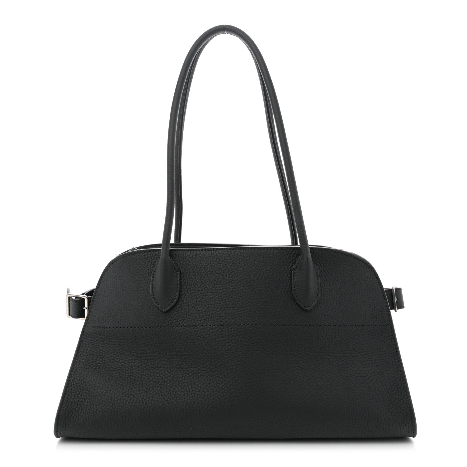 The Row Matte Grained Calfskin Margaux Shoulder 12 Black 1 of 10