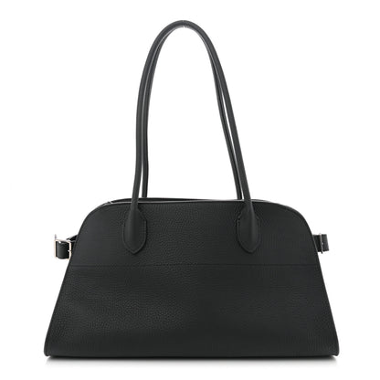 The Row Matte Grained Calfskin Margaux Shoulder 12 Black 1 of 10