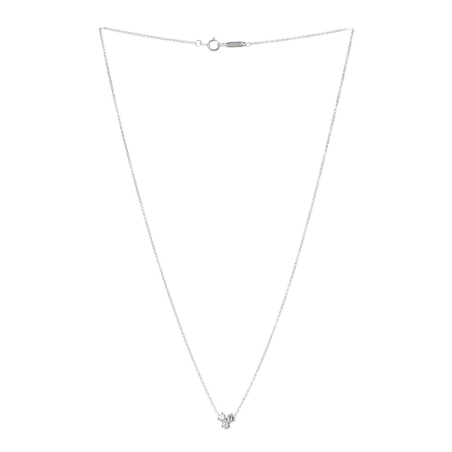 Tiffany Platinum Diamond Aria Pendant Necklace 3 of 5