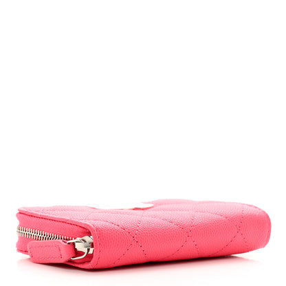 Chanel Caviar Quilted Coco Chanel Logo CC Zip Coin Purse Fuchsia 4 of 8