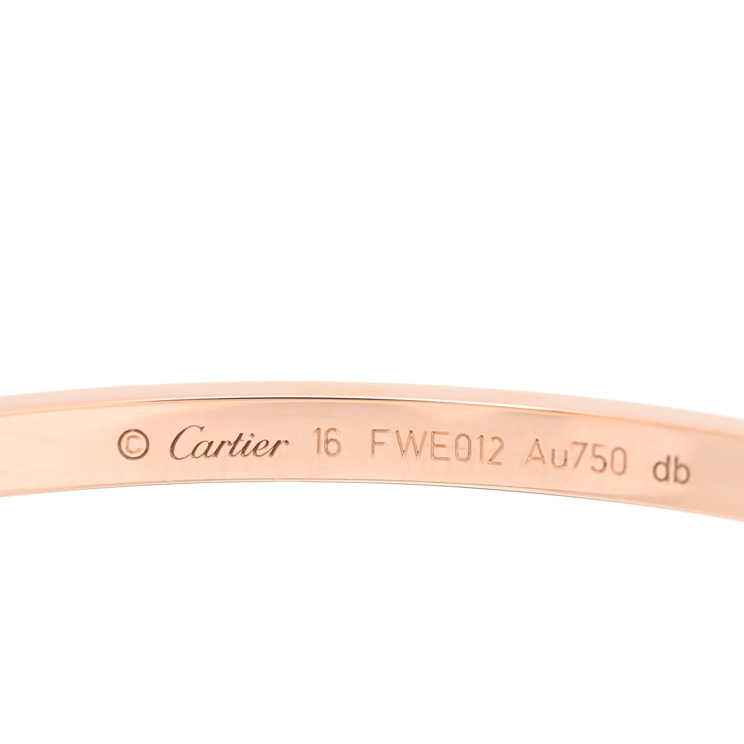 18K Pink Gold Small LOVE Bracelet 16